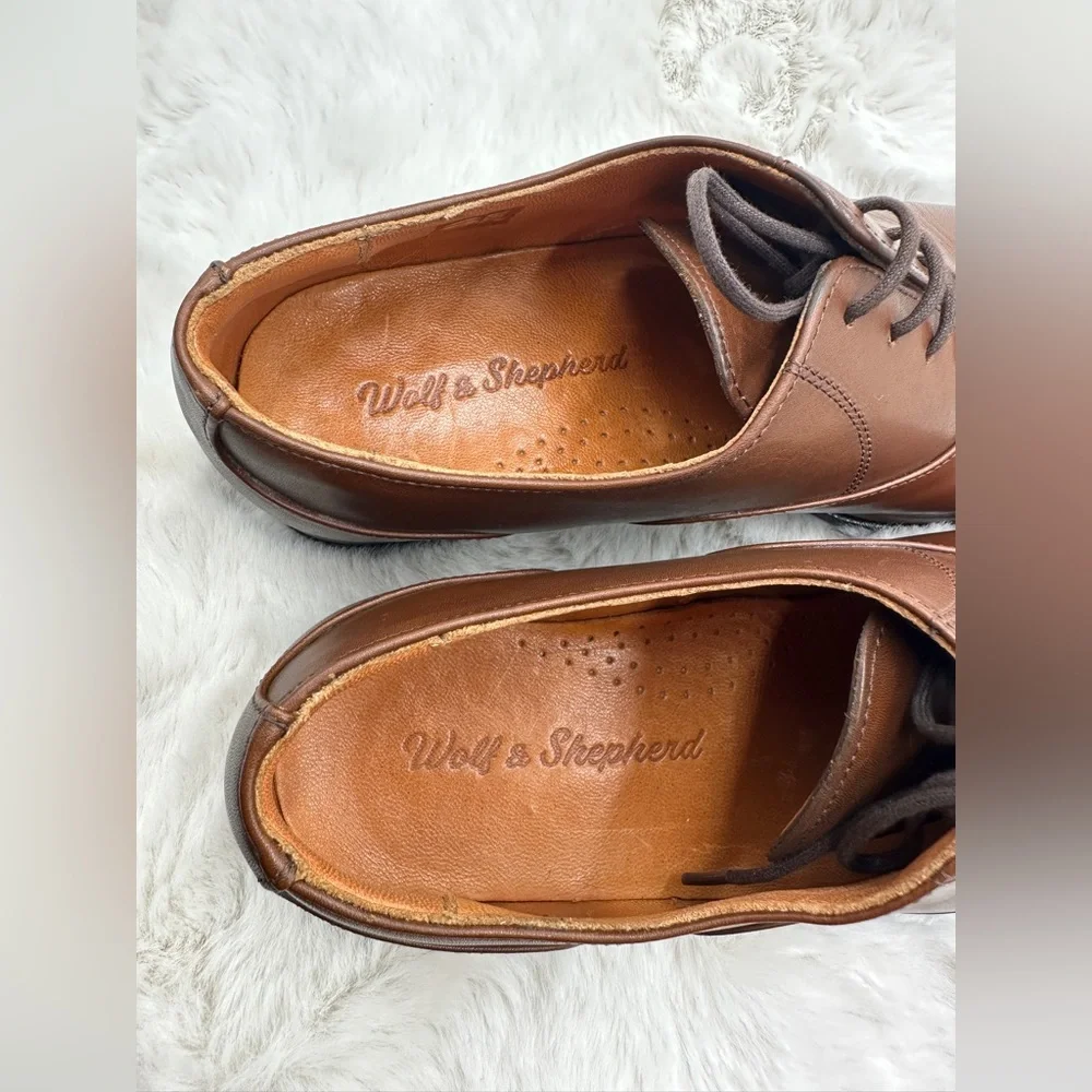 Wolf & Shepherd Cap Toe Maple‎ brown Oxford Shoes Men’s Size 8